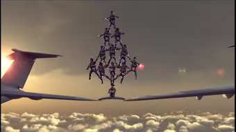 Gửi lời chúc giáng sinh bằng tuyệt kĩ xoạc chân giữa hai máy bay