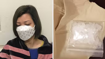 Cô gái tự giao nộp ma túy khi gặp cảnh sát cơ động