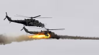 Trực thăng Nga truy đuổi đến cùng phiến quân IS ở miền Trung Syria