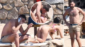 [ẢNH] Donnarumma 'diễn cảnh nóng' với bạn gái trên bãi biển