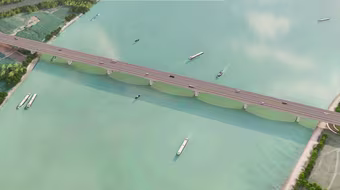 Hạn chế giao thông thủy trên sông Hồng để xây dựng cầu Hồng Hà và Mễ Sở