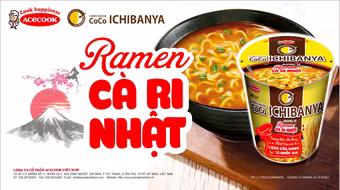 Acecook ra mắt mì ly hương vị ramen cà ri Nhật