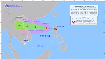 Áp thấp nhiệt đới mạnh lên thành bão số 5, dự kiến đổ bộ Bắc Trung bộ