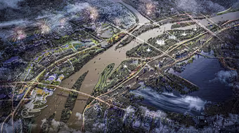 Đại lộ cảnh quan sông Hồng: Đại đô thị xanh bên sông kết giao thông đường bộ- thủy- sắt