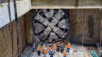 Máy đào hầm TBM Thần tốc metro Nhổn- Ga Hà Nội cán đích ga Trần Hưng Đạo