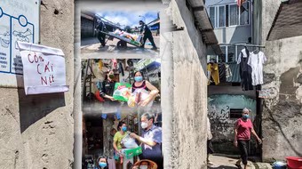 [ẢNH] Xóm trọ nghèo bên cầu Long Biên xúc động với nghĩa tình sẻ chia của Công an Thủ đô và các nhà hảo tâm trong giãn cách