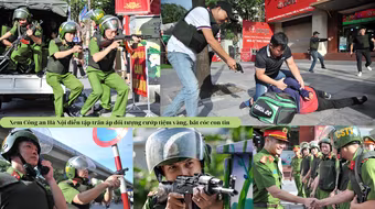 Xem Công an Hà Nội diễn tập trấn áp đối tượng cướp tiệm vàng, giải cứu con tin an toàn