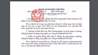 Chủ tịch UBND TP Hà Nội tặng bằng khen 3 cá nhân thuộc Công an Thủ đô 