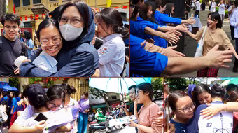 Cảm xúc trái ngược của thí sinh sau khi hoàn thành bài thi môn Toán