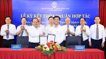 Trung tâm phục vụ hành chính công Hà Nội ký kết với nhiều đơn vị lớn để phục vụ người dân