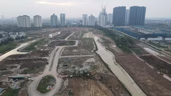 Nhìn từ flycam công viên 65ha đang hình thành giữa khu bất động sản đắt đỏ nhất nhì Thủ đô
