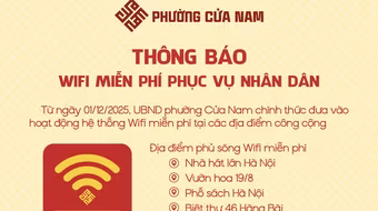 Phường đầu tiên ở Hà Nội triển khai hệ wifi miễn phí phục vụ dân ở các điểm công cộng