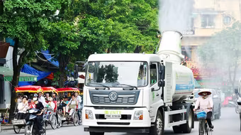 Hà Nội sẽ thí điểm công nghệ phun sương giảm bụi tại khu dân cư