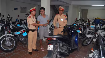 Được CSGT tìm thấy xe sau 3 tháng bị mất 