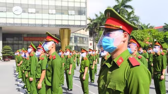 Lực lượng Công an chi viện hỗ trợ Bắc Ninh chống dịch Covid-19