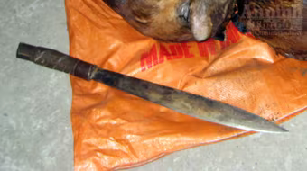 Cảnh sát môi trường tước dao trong tay dân buôn beo lửa