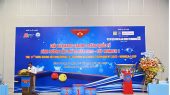 Khai mạc giải Billiards Carom 3 băng quốc tế Bình Dương năm 2023 - Cúp Number 1 quy tụ 64 cơ thủ xuất sắc nhất