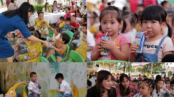 Quỹ sữa Vươn cao Việt Nam và Vinamilk trao sữa đến trẻ em nhân dịp năm học mới