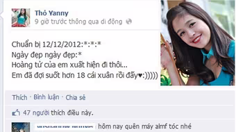 Miss Teen mong "hoàng tử" đến trong ngày 12-12-2012
