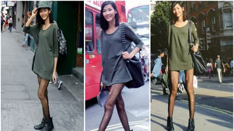 Hoàng Thùy khoe chân dài miên man trong... đôi tất rách