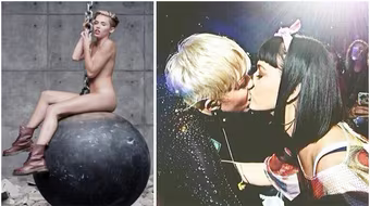 Miley Cyrus gây sốc bởi nụ hôn đồng giới, khỏa thân và nhảy kích dục