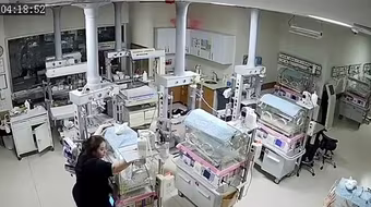 Khoảnh khắc quên mình cứu trẻ sơ sinh của các y tá trong bệnh viện