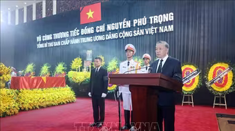 Lễ truy điệu Tổng Bí thư Nguyễn Phú Trọng tại Nhà tang lễ Quốc gia