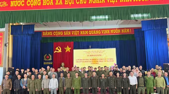 Công an xã Sơn Đồng bồi dưỡng nghiệp vụ cho lực lượng tham gia bảo vệ ANTT cơ sở 