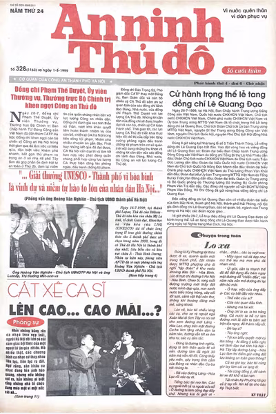 Báo An ninh Thủ đô số 01163, ngày 1/8/1999