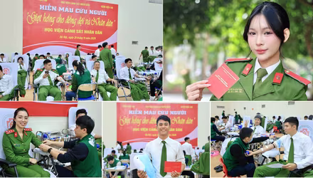 Giảng viên, học viên Học viện cảnh sát nhân dân hiến máu giúp dân và đồng đội