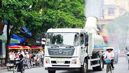 Hà Nội sẽ thí điểm công nghệ phun sương giảm bụi tại khu dân cư