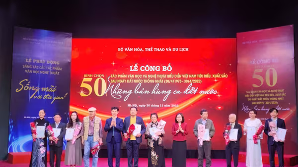Vinh danh 50 tác phẩm văn học nghệ thuật xuất sắc sau ngày đất nước thống nhất