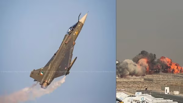 Khoảnh khắc tiêm kích Ấn Độ rơi tại Triển lãm Hàng không Dubai khiến phi công tử nạn