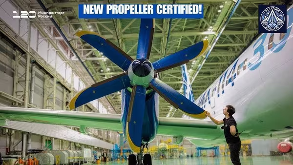 Máy bay dân dụng tầm ngắn của Nga nhận cánh quạt 6 lá mới