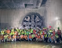 Máy đào hầm metro Nhổn- Ga Hà Nội mang tên "Táo bạo" vừa chạm ga Cát Linh