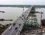 Công trường cầu Vĩnh Tuy giai đoạn 2 những ngày cuối năm 2022 