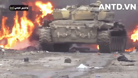 [ẢNH] Sư đoàn "voi thép" T-90, T-72... xung trận nghiền nát phiến quân tại Đông Ghuota