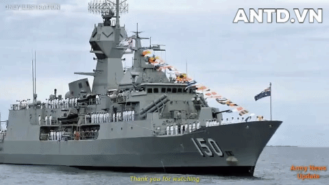 [Infographic] Chiến hạm mang tên lửa cực mạnh của Australia vừa cập cảng Việt Nam