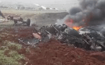 Hiện trường chiếc trực thăng bị bắn hạ Hiện trường chiếc trực thăng bị bắn hạ