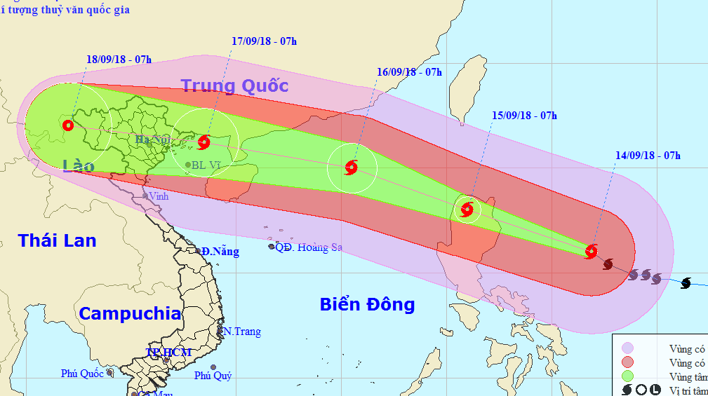 Siêu bão Mangkhut nhiều khả năng sẽ tấn công Bắc bộ ảnh 1 Siêu bão Mangkhut nhiều khả năng sẽ tấn công Bắc bộ ảnh 1