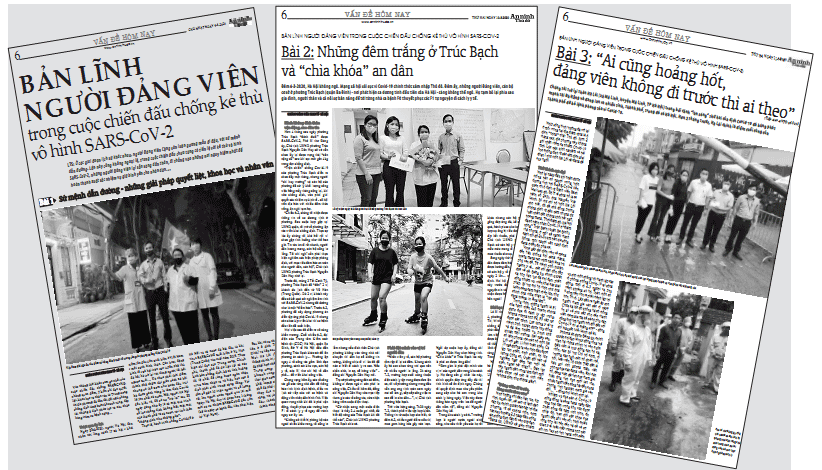 Loạt bài viết “Bản lĩnh người Đảng viên trong cuộc chiến đấu chống kẻ thù vô hình SARS-CoV-2” của nhóm phóng viên Báo An ninh Thủ đô đoạt giải C giải Báo chí toàn quốc về xây dựng Đảng (Giải Búa liềm vàng) lần thứ V - năm 2020 Loạt bài viết “Bản lĩnh người Đảng viên trong cuộc chiến đấu chống kẻ thù vô hình SARS-CoV-2” của nhóm phóng viên Báo An ninh Thủ đô đoạt giải C giải Báo chí toàn quốc về xây dựng Đảng (Giải Búa liềm vàng) lần thứ V - năm 2020