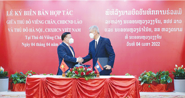 Lãnh đạo hai Thủ đô Hà Nội - Viêng Chăn thống nhất đẩy mạnh hợp tác trong nhiều lĩnh vực 