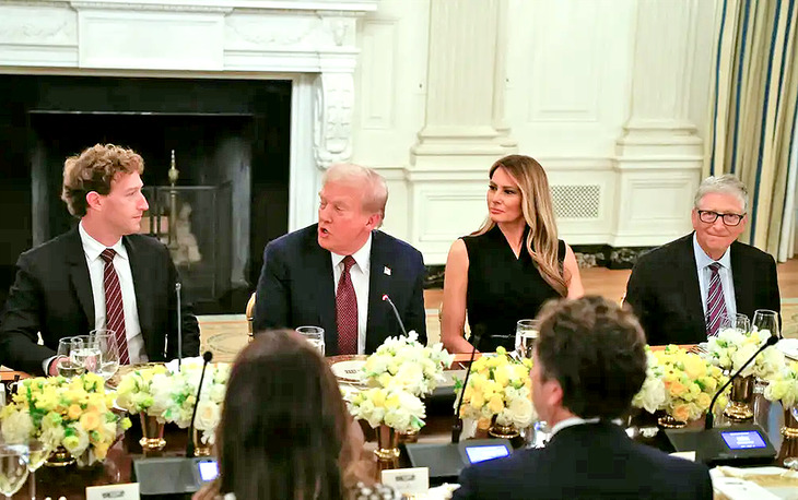 Tổng thống Donald Trump ăn tối với dàn tỷ phú và CEO công nghệ hàng đầu của Mỹ