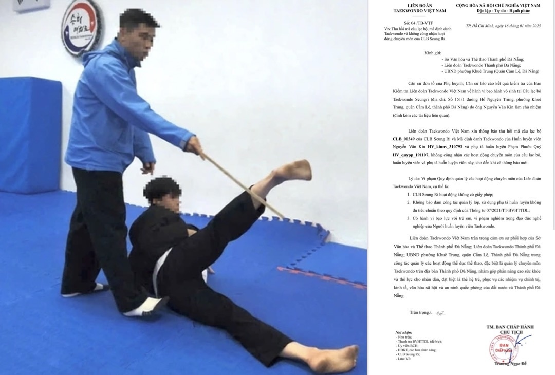 Đóng cửa, tước phép CLB Taekwondo bạo hành học viên 13 tuổi