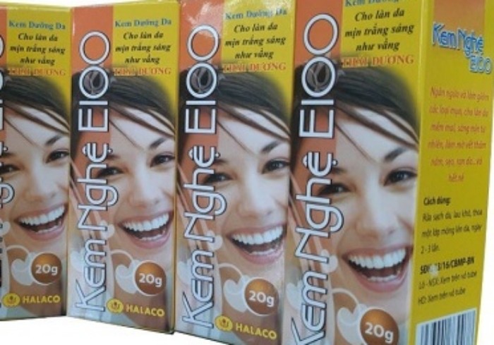 Đình chỉ lưu hành Kem nghệ E150 do ghi nhãn “cho làn da mịn trắng sáng như vầng Thái Dương”