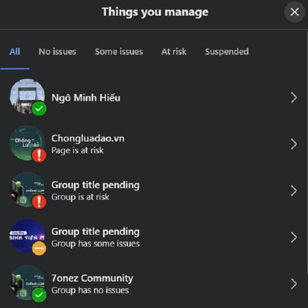 Nhiều group và fanpage Facebook tại Việt Nam bỗng dưng bị dừng hoạt động