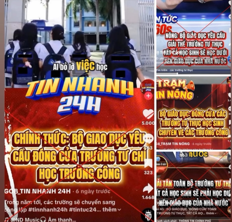 Tin đồn đóng cửa, giải tán các cơ sở giáo dục ngoài công lập là thông tin sai sự thật