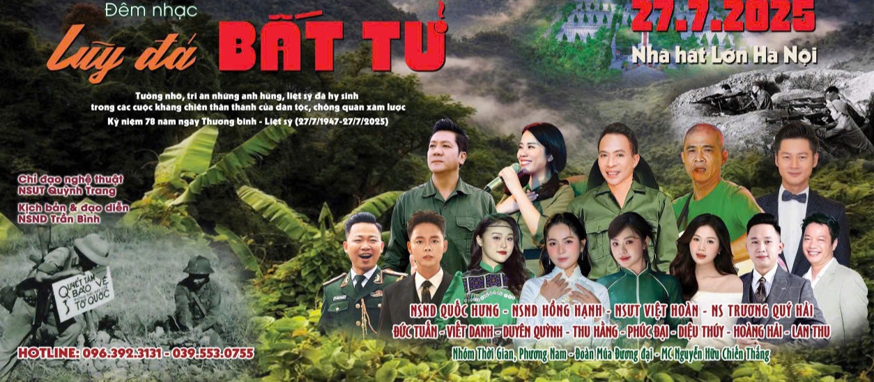Dàn nghệ sĩ nhiều thế hệ hội ngộ trong đêm nghệ thuật "Lũy đá bất tử"