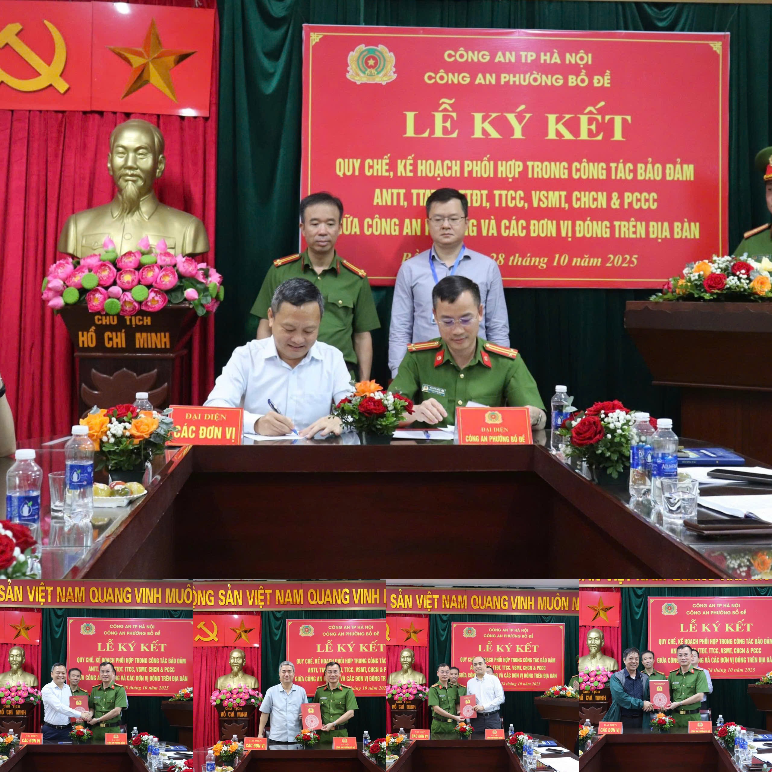 Công an phường Bồ Đề ký quy chế phối hợp “5 trong 1”, siết chặt kỷ cương, đảm bảo an toàn địa bàn