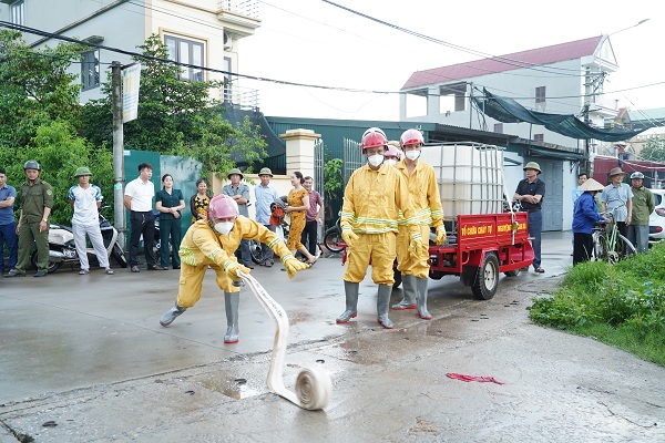 Xã Dũng Tiến phát huy Tổ chữa cháy tự nguyện tại cơ sở